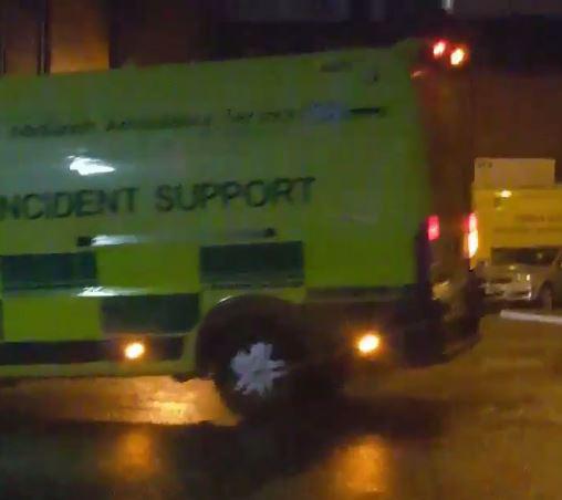  Video footage shows an ambulance arriving at the prison