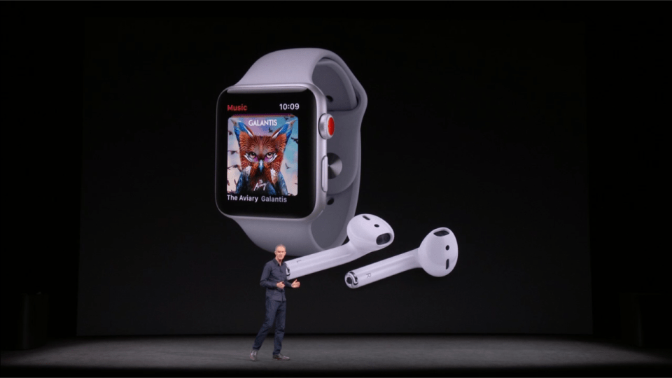  Tim Cook shows off the brand new Apple Watch Series 3