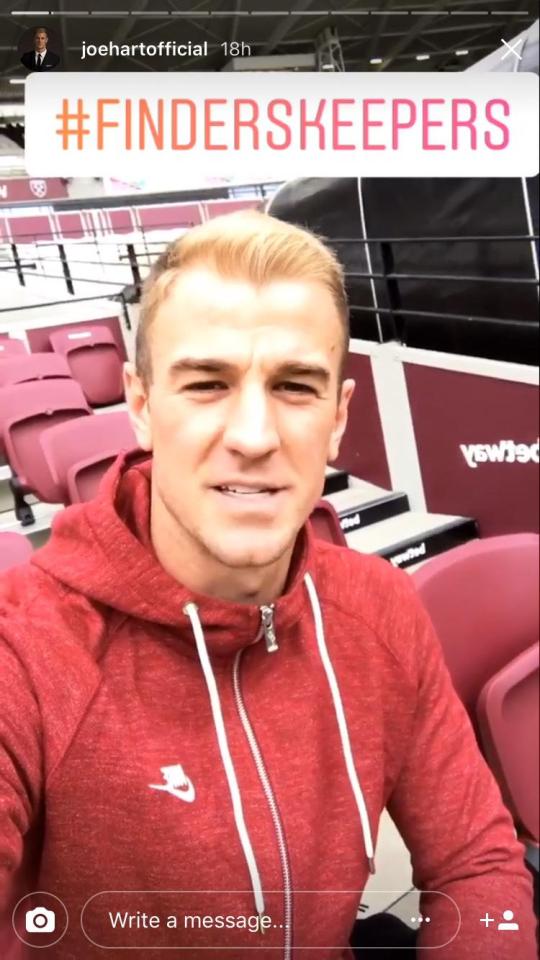  Joe Hart set up his own competition for fans to find goalkeeping gloves around East London