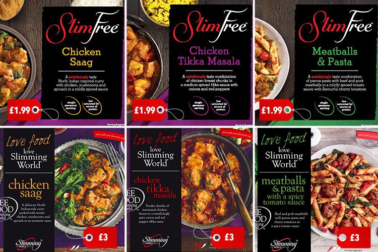  The new range of low calorie and low fat ready meals from Aldi looks suspiciously like those sold at Iceland by Slimming World