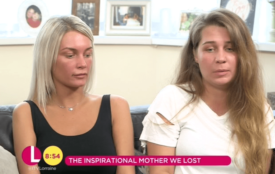  The sisters, who were on the show without their other sister, Lily, spoke about their mum