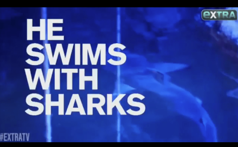  There was even time to mention he once swam with sharks...