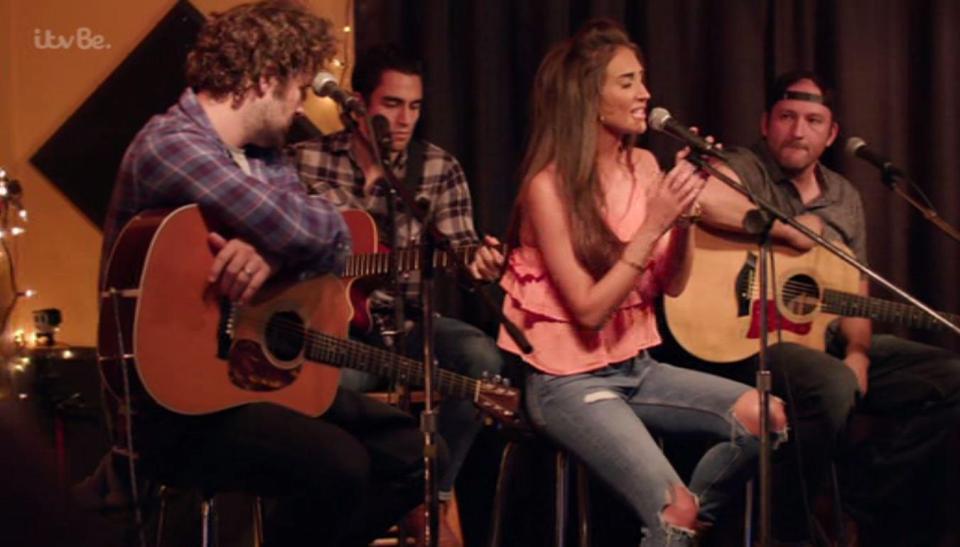  The Towie star performed an original song in a Nashville bar