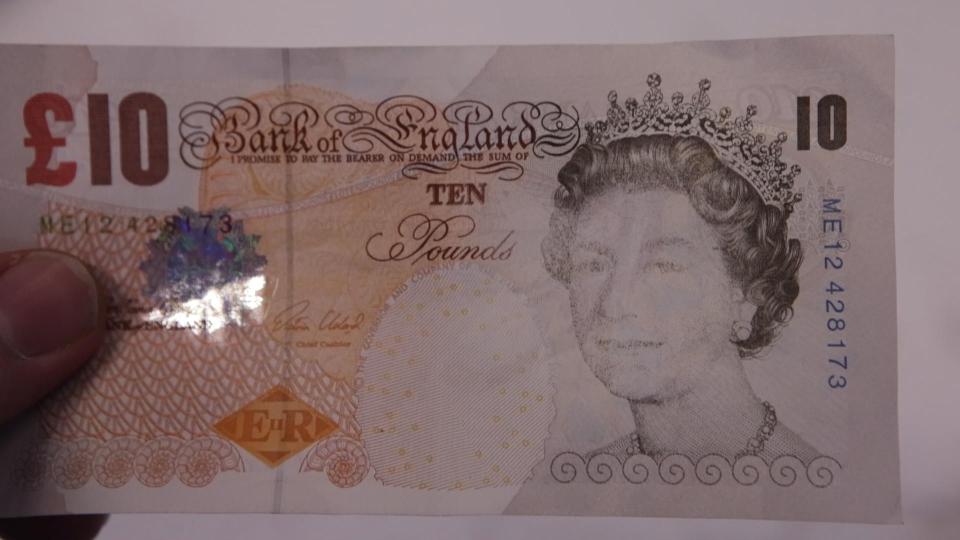  We used a rubber on an old note too and it fared better than the new polymer note