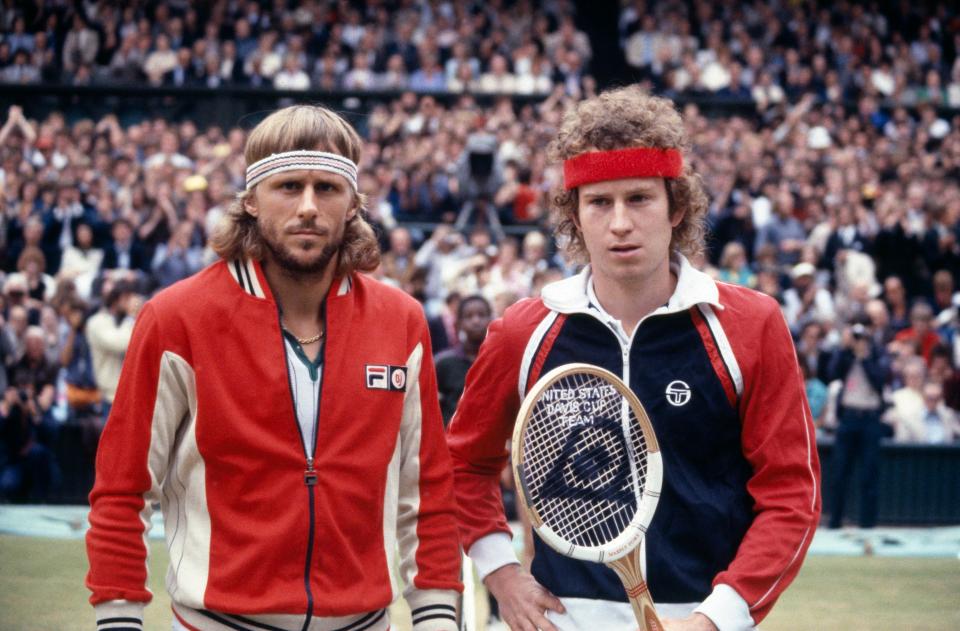  Bjorn Borg and John McEnroe in their prime at Wimbledon in 1981