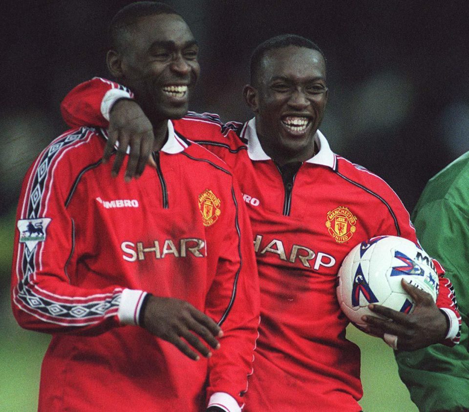  Andy Cole and Dwight Yorke combined for one of the nippiest and most telepathic of attacking partnerships for Manchester United