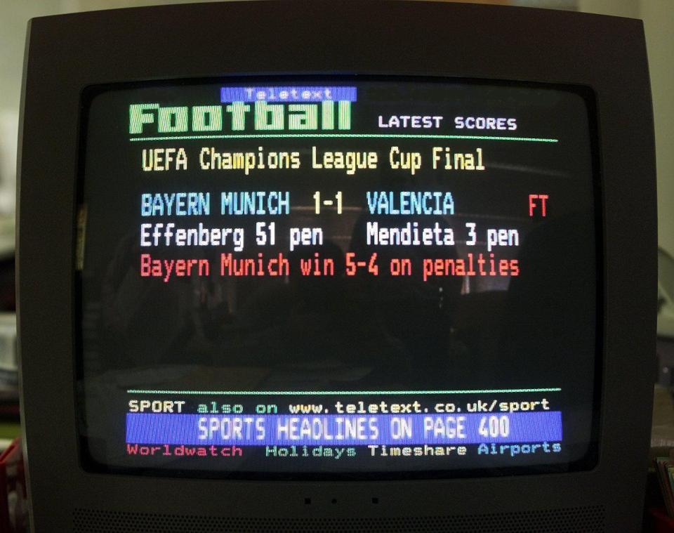  Football fans share their teletext memories as Twitter celebrates bygone service