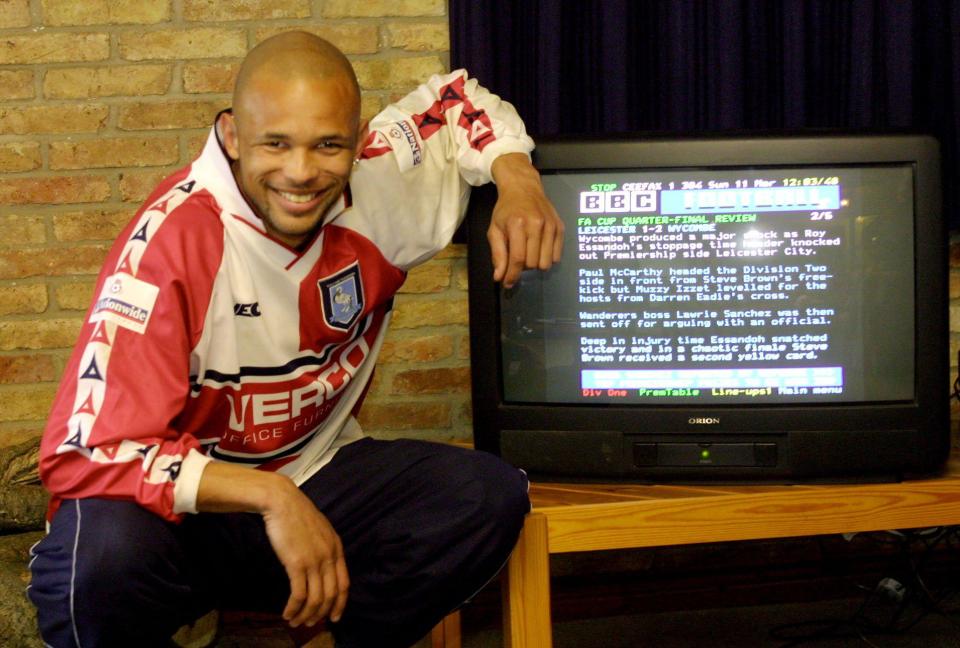  2001 when striker Roy Essandoh answered an SOS Teletext advert to become their FA Cup goal hero