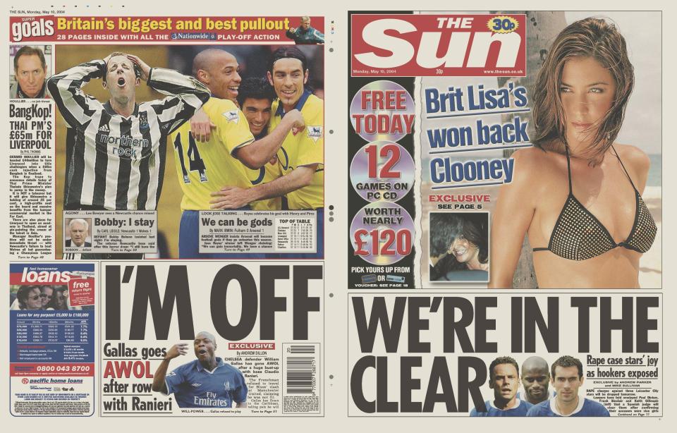  In the clear ...how The Sun reported the good news