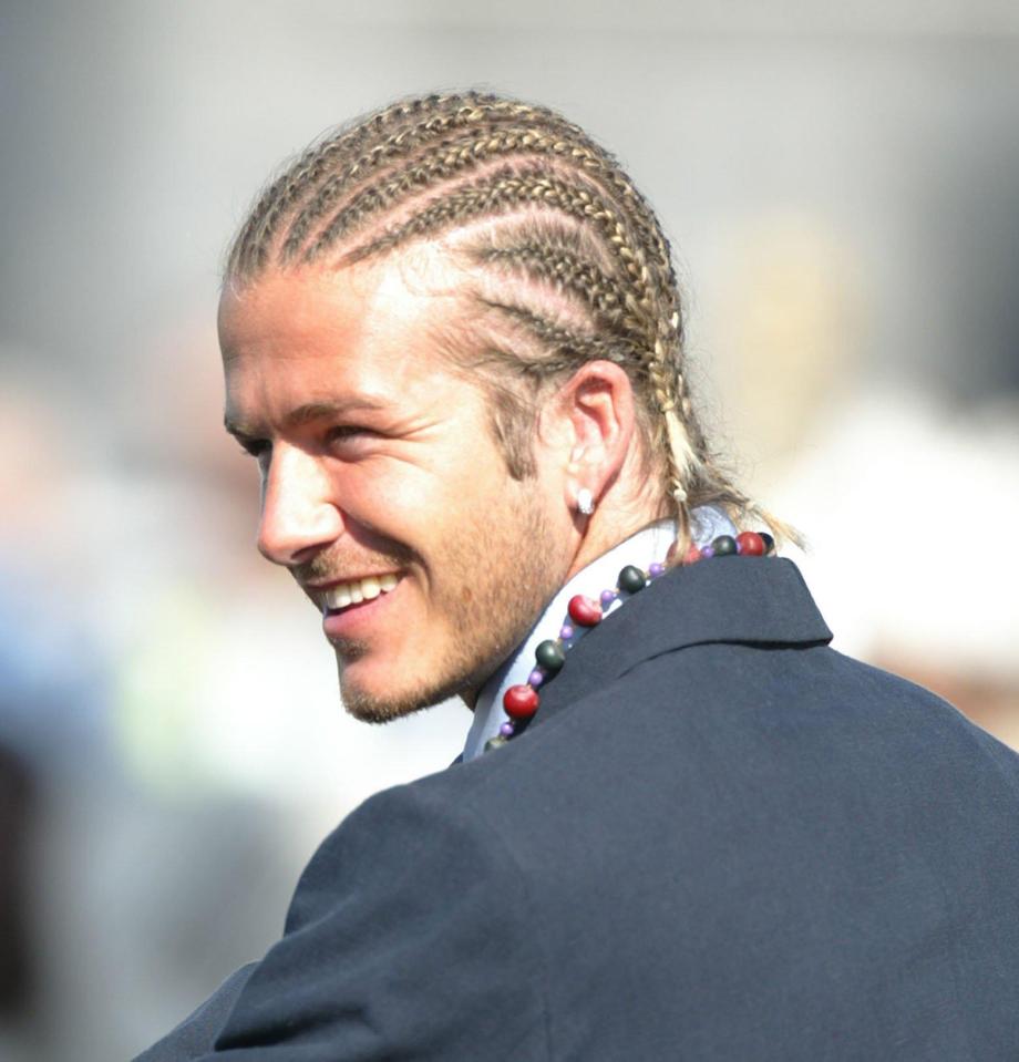  David Beckham had several hair styles during his football career