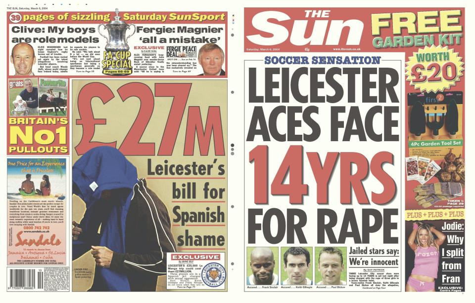  How the Sun reported the scandal at the time