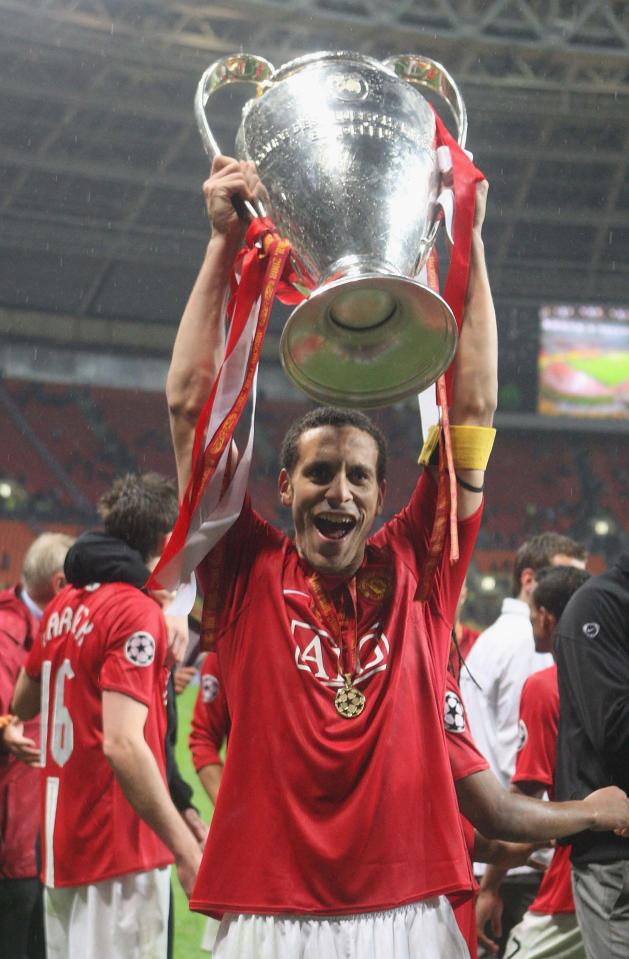  Rio Ferdinand lifted the Champions League trophy in 2008 with Manchester United