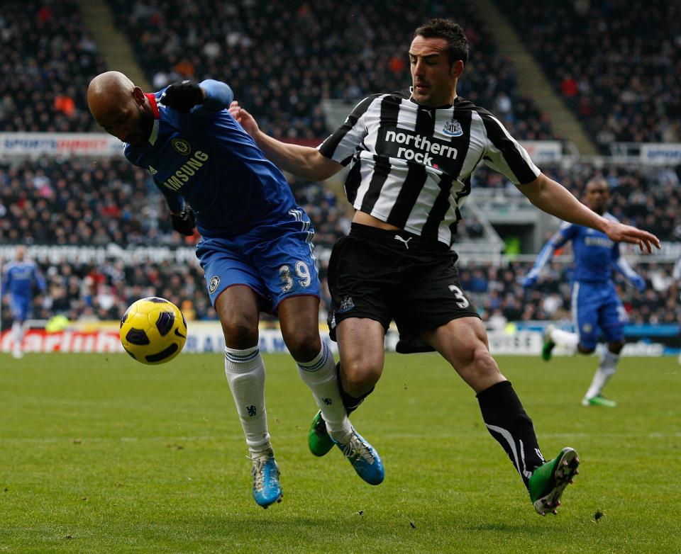  Jose Enrique spent four years at Newcastle before joining Liverpool