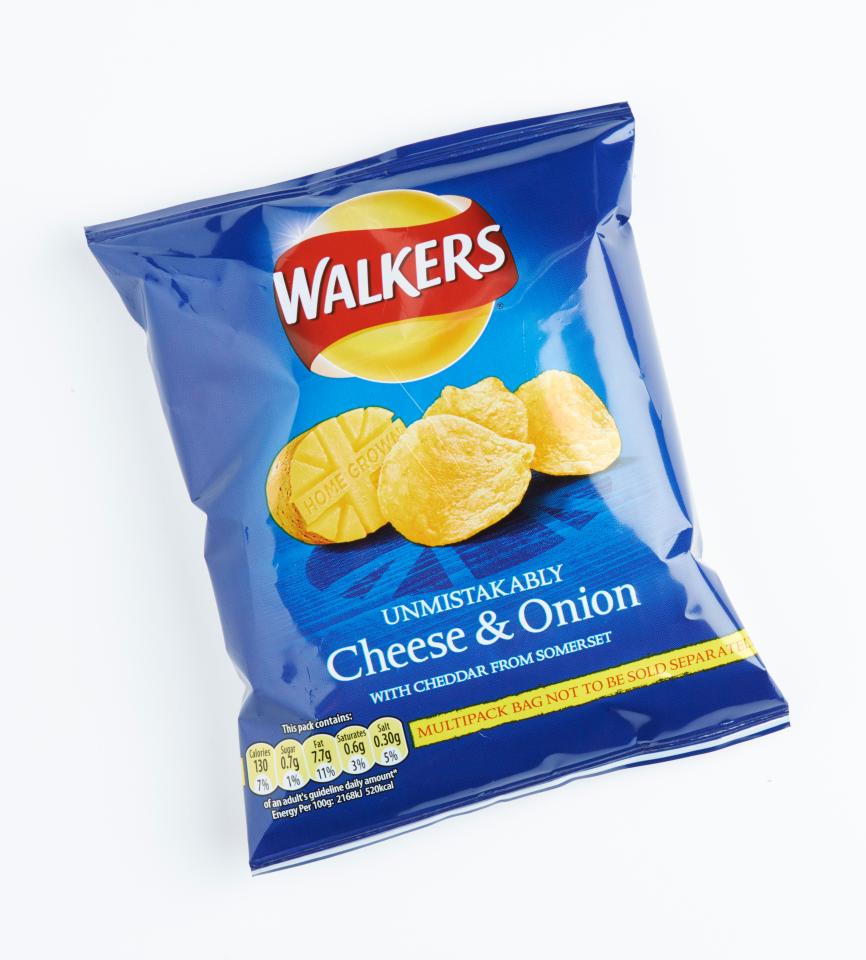  Walkers Cheese and Onion also had 53 per cent air in the research study