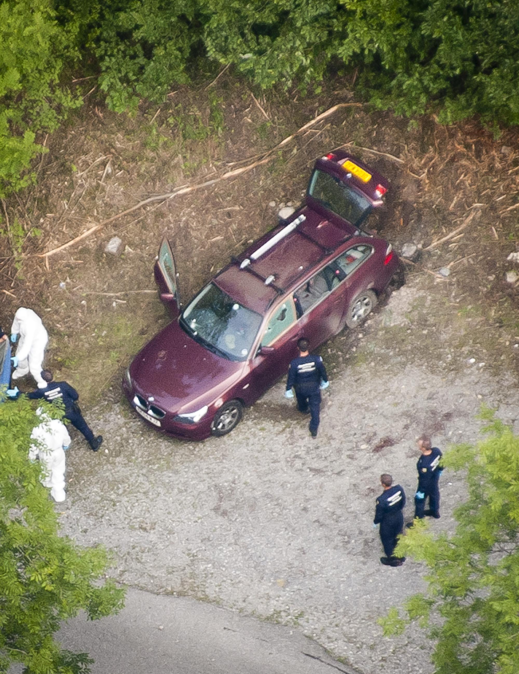 The car the Al-Hilli family were in when the attack happened