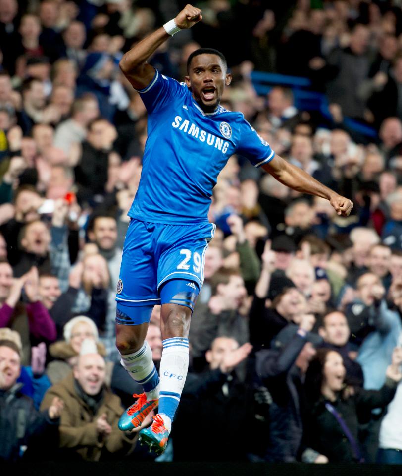  The Cameroonian scored 12 goals for Chelsea in the 2013-14 season