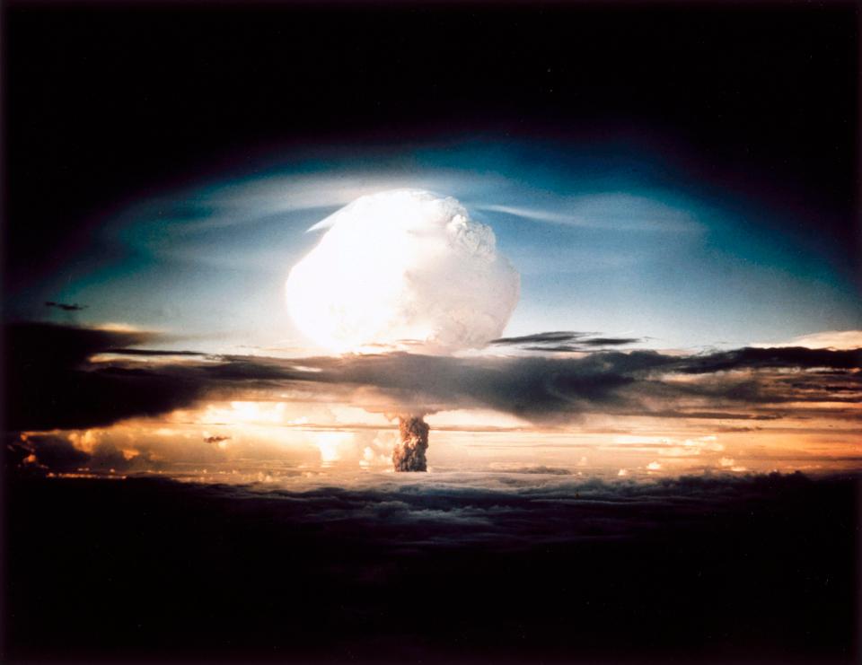  The world's first hydrogen bomb was tested by the US at Eniwetok Attoll in the South Pacific in 1952