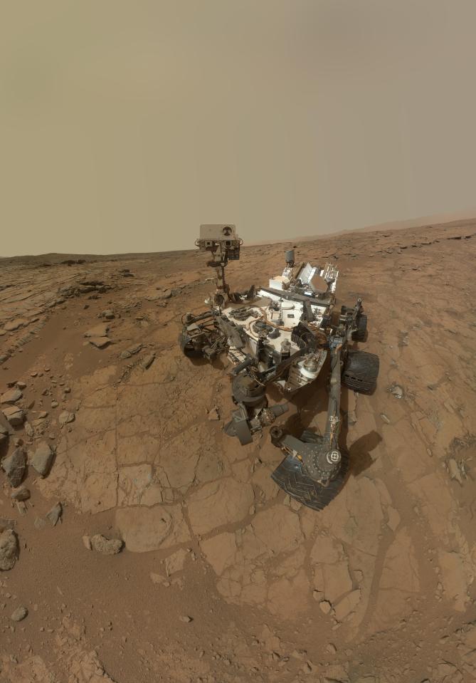  A Nasa image shows Mars rover Curiosity in 2013