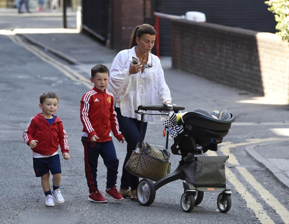  Coleen, and sons Kai, Klay, and Kit missed seeing their dad's team lose 3-0