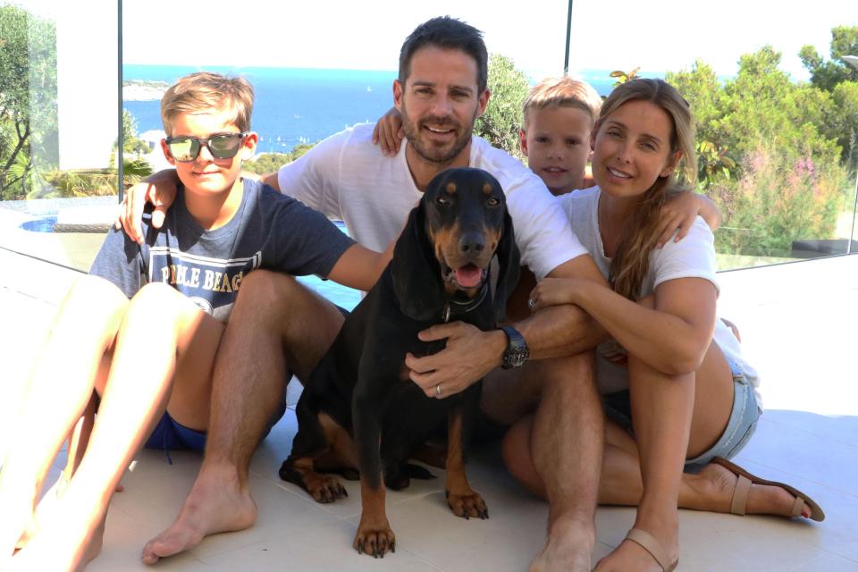  Louise with Jamie and their sons Charley, 12, and Beau, nine