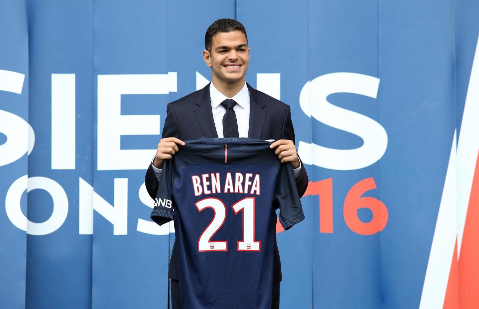  Hatem Ben Arfa joined PSG from Nice in 2016