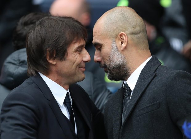 Antonio Conte and Pep Guardiola lock horns at Stamford Bridge this evening