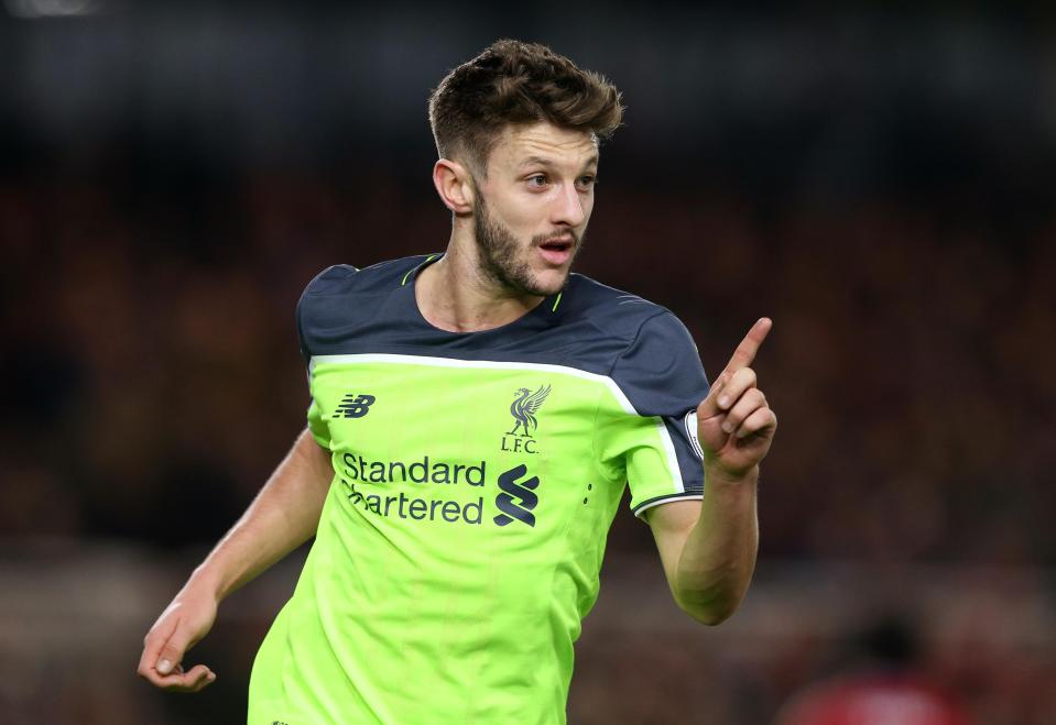  Adam Lallana is one of 11 English attackers to score for Liverpool in that time