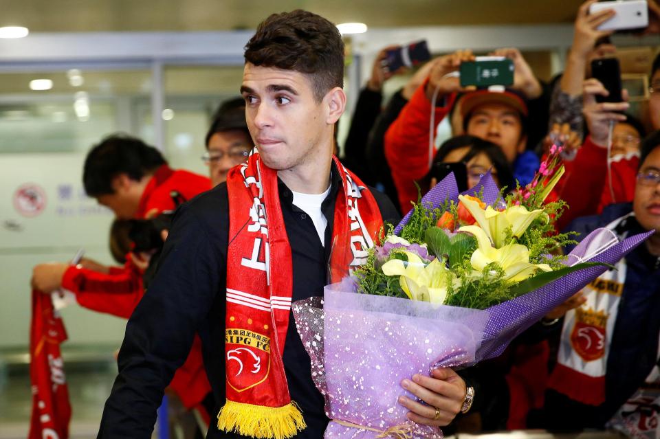  Chelsea sold Oscar to the Chinese Super League for a massive £60million