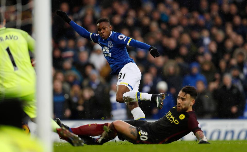  Ademola Lookman scored with his first shot for Everton against Manchester City in the Premier League