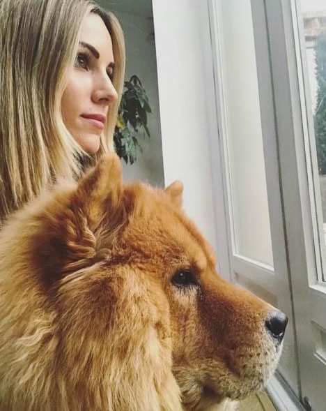  Edurne Garcia posted this picture of herself and the couple's dog from their rented property