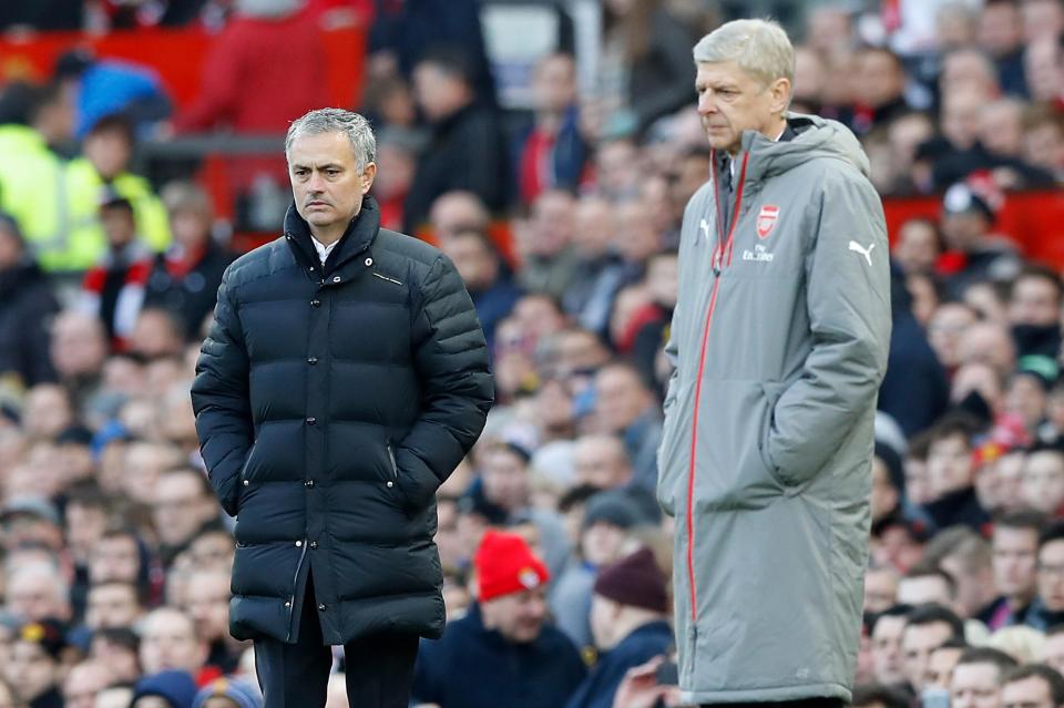  The two managers will come to head-to-head in December when Arsenal host Manchester United in the league