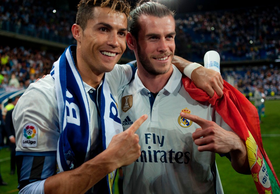 Cristiano Ronaldo and Gareth Bale are two of 13 Real Madrid players on the list