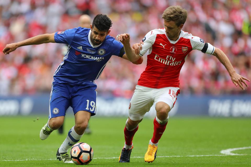  Diego Costa's last game for Chelsea came in the FA Cup final against Arsenal last season