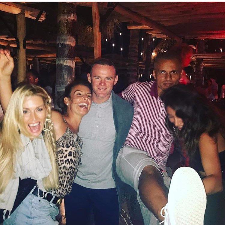  From left, Leanne, Coleen, Wayne and Wes enjoy a raucous night on holiday in Mykonos