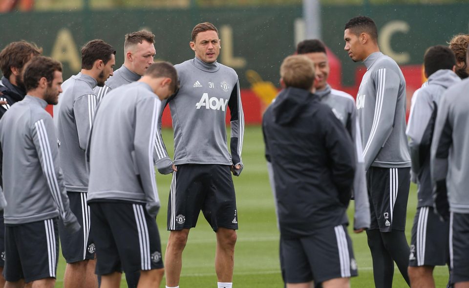  Matic and his new team-mates during a training session at the AON training complex