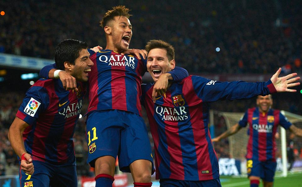 Last season's Barcelona front line of Lionel Messi, Luis Suarez and Neymar was unplayable