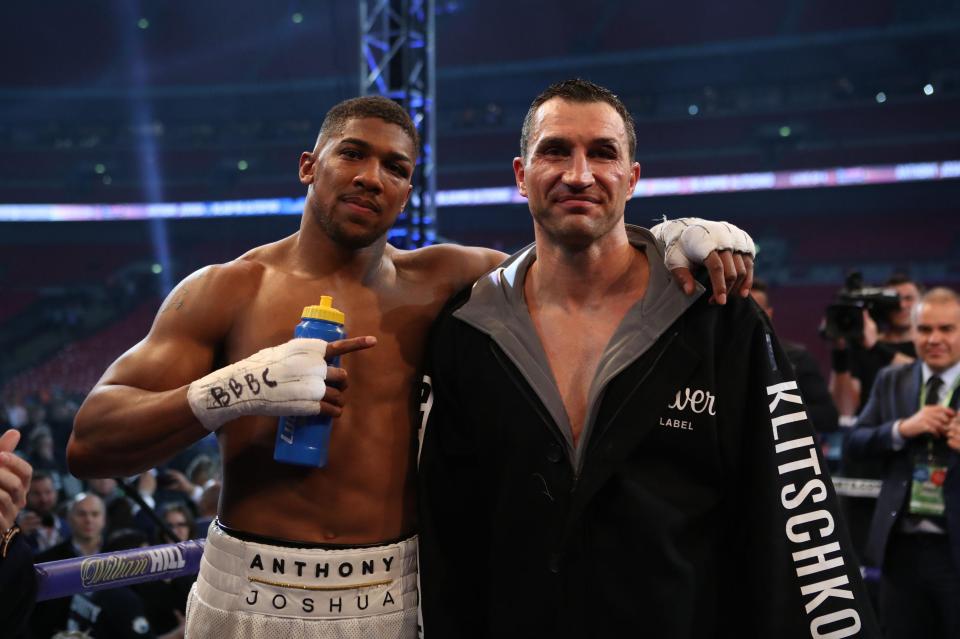  Joshua shot to prominence after defeating two-time world heavyweight champion Wladimir Klitschko