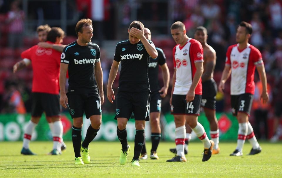  West Ham have started the 2017-18 season in atrocious manner