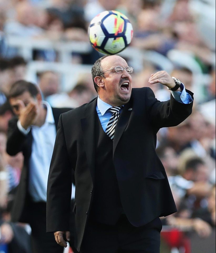  Benitez saw his Newcastle team get their first Prem points by beating West Ham 3-0