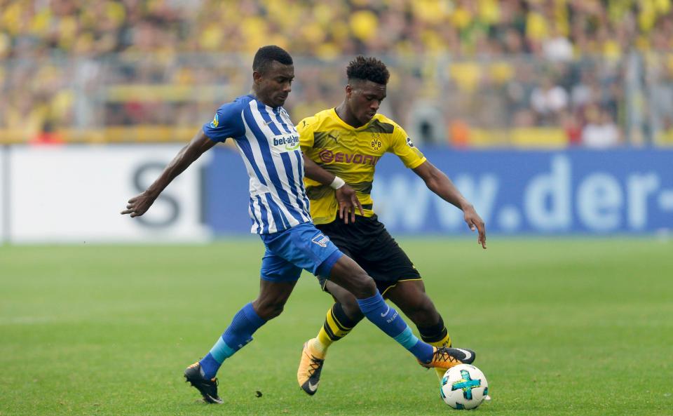  Dan-Axel Zagadou, 18, will be thrown in the deep end against Tottenham