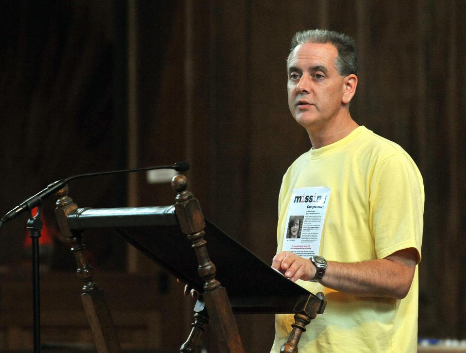  Kevin Gosden gives a reading at St James Church in Piccadilly, central London, during a service to mark the one year anniversary of Andrew's disappearance