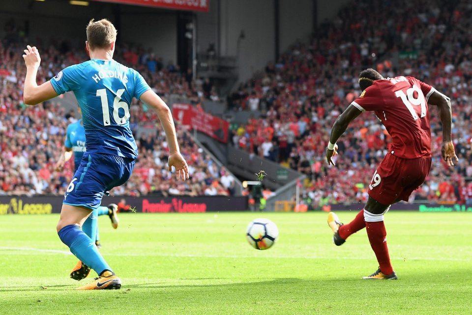  Sadio Mane punished lame Arsenal defending with the second Liverpool goal