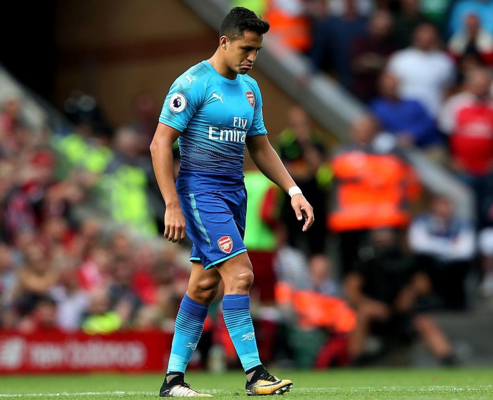  Alexis Sanchez was marooned at Arsenal after his City move fell through