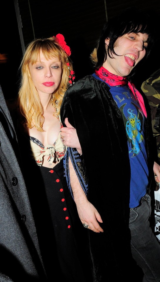 He partied with rock singer Courtney Love