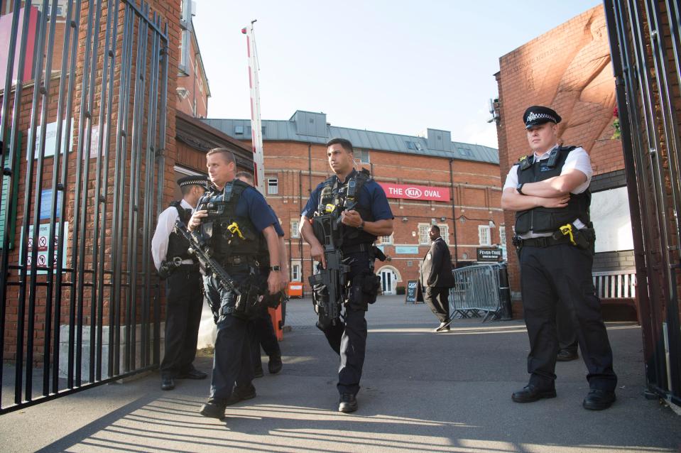  Armed police rushed to The Oval in response