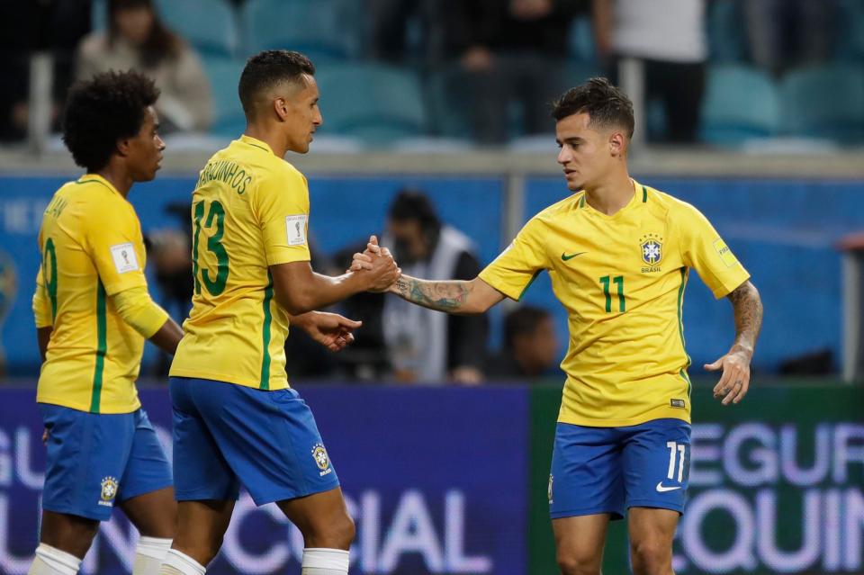  Philippe Coutinho scored as Brazil beat Ecuador 2-0 in their World Cup qualifier