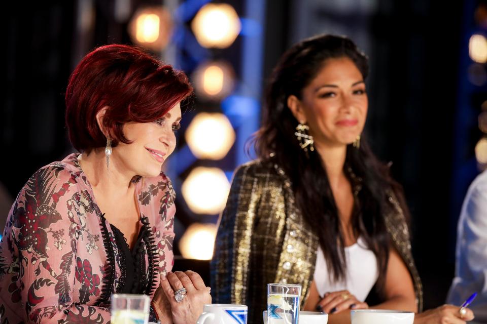  Sharon and Nicole were moved by Anthony's singing