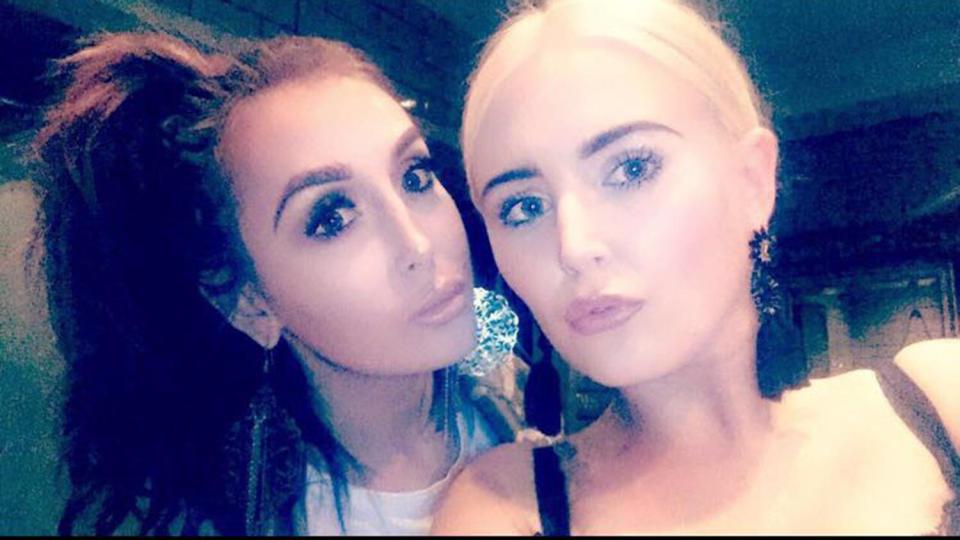  Laura Simpson and a pal pictured on the night out when she met Wayne Rooney