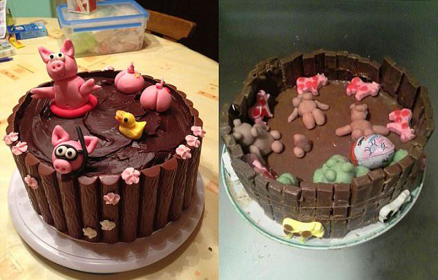  Get this cake right and you'll be happy as a pig in s**t. Get it wrong and you'll just be in the s**t! And why are there cows in there?