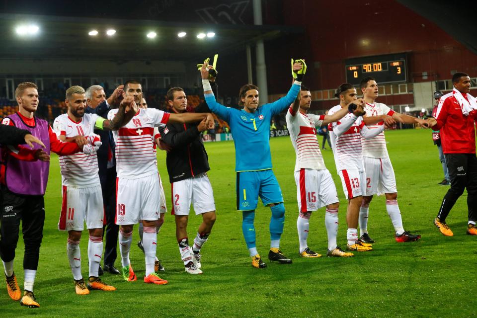  Switzerland are now top of group B with 24 points from eight games